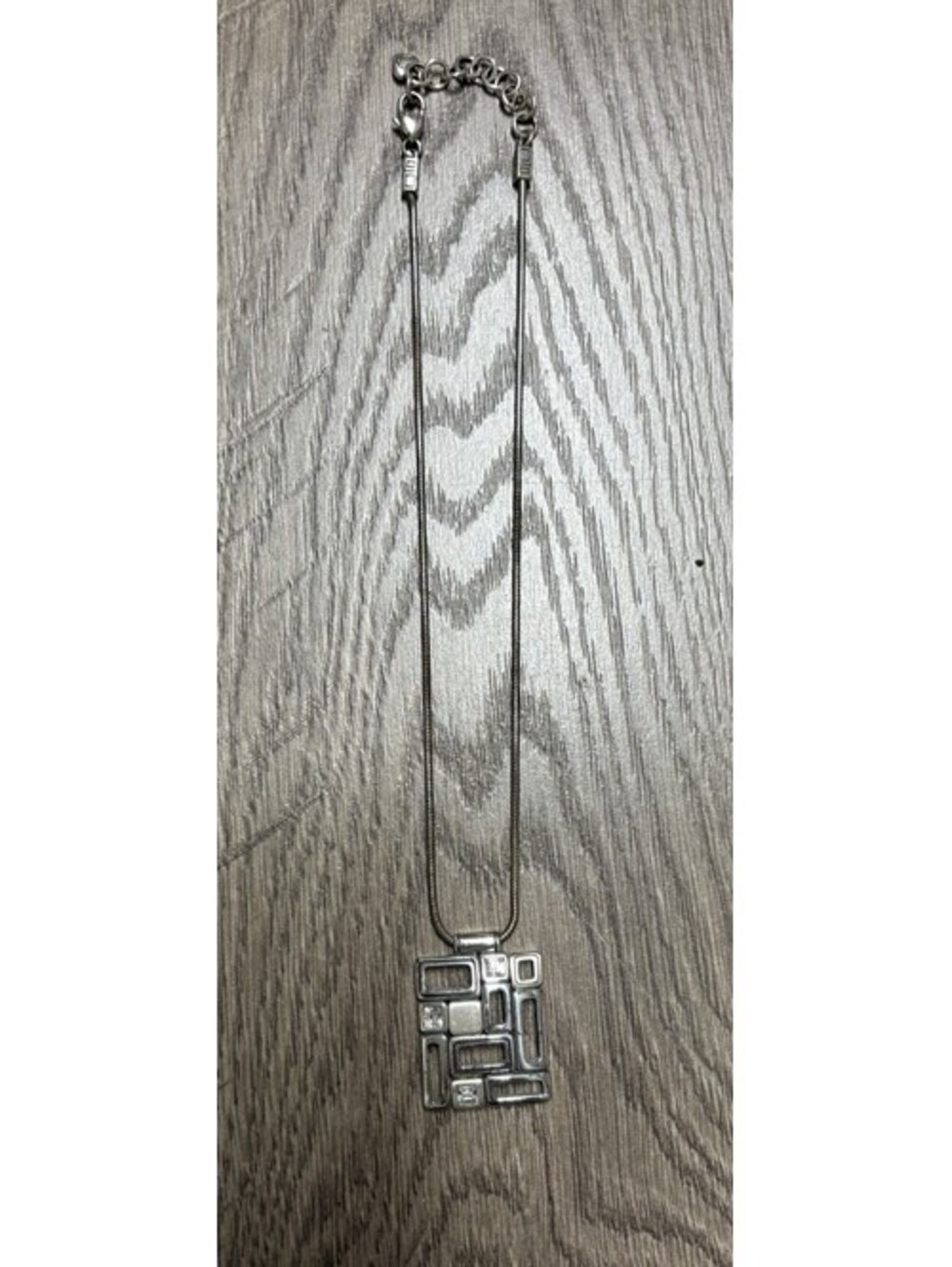 Brighton Times Square SIlver Crystal Retired Pendant Necklace